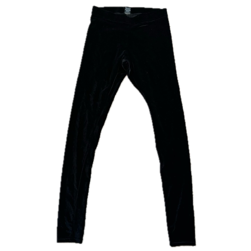 MeMoí Black Velour Leggings